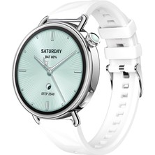 Sneezy Mi Watch S4 41MM Ile Uyumlu Prism Metal Tokalı Soft Yumuşak Silikon Kordon