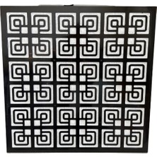 60X60 Yonca Siyah Dekoratif Asma Tavan Paneli 9 Adet