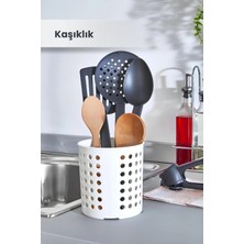 Orvila Kaşıklık - Tezgah Üstü Delikli Kaşıklık-Kepçe-Bıçak Kurutmalık Düzenleyici Organizer