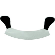 MiraLive Bursa Paslanmaz Çift Saplı Pizza Satır, Zırh Bıçağı 25 cm