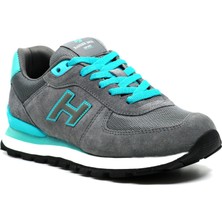 Hammer Jack Peru Hakiki Deri Gri - Mavi Kadın Spor Ayakkabı