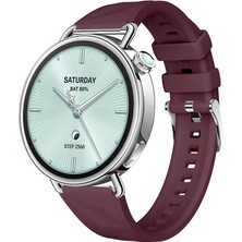 Sneezy Mi Watch S4 41MM Ile Uyumlu Prism Metal Tokalı Soft Yumuşak Silikon Kordon