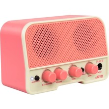 Joyo JA-02IIPK Pembe 5 Wat Travel Mini Bluetothlu Cep Seyahat Kasa Gitar Amfisi