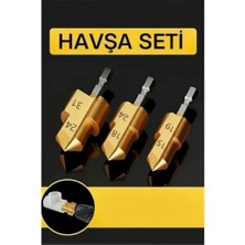 S'82 Plastik Boru Kalemtraş Kademeli Boru Açma Pvc Pprc Boru Tamir Delme Genişletme Onarımı Için 3lü Havşa Seti