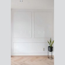 Diecor Dekoratif Boyanabilir Montaja Hazır 2.5cm Duvar Çıtası Kolay Uygulanır Gönyeli Kesilmiş