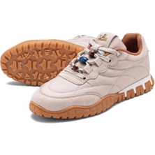 İnallar Ayakkabı Kadın Bağcıklı  Termo Taban Ekose Kumaş Yürüyüş Ayakkabısı