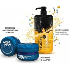 Nishman 01 Saç Şekillendirici Ultra Sert Parlak Wax 150 ml x 5 Adet/ + 1250 ml Tuzsuz Şampuan Hediye
