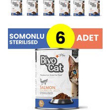 Biyocat Plus Somonlu Kısır Yetişkin Kedi Konserve Yaş Mama 400GR