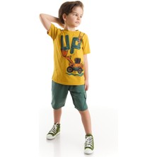 MSHB&G Up Renkli Erkek Çocuk T-Shirt Şort Takım 3 Yaş Eğlenceli Tema İle Özel Tasarım