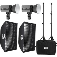 Gdx ML150W Bicolor LED Video Işığı Çantalı Bowens Mount Profesyonel Sürekli Işık