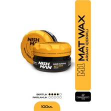Nishman Saç Şekillendirici Ultra Sert Mat Wax Argan Içerikli M1 Sert ve Sık Saçlara Yönelik 100 ml