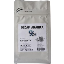 96 CC Decafarabica Kolombiya 1 Kg.kafeinsiz Çekirdek Kahve 1000 Gr.
