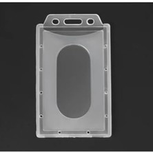 MarkEntegra Şeffaf Dikey Yaka Kartı Kılıfı - Kart Koruyucu