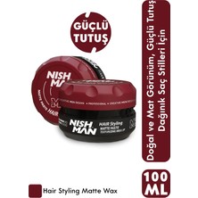 Nishman Mess Up Mat Şekillendirici Wax M3 100ML Mat Görünüm Orta Tutuş Oynanabilir Yapı