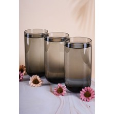 6'lı Metal Mesrubat Bardak Seti, Şık ve Dayanıklı Gri Tasarım