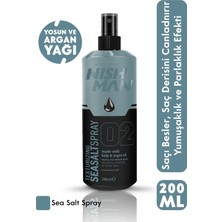 Nishman Hacim ve Dolgunluk Veren Deniz Tuzu Saç Spreyi (Yosun ve Argan Yağı Içerir) 200 ml