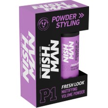 Nishman Saç Şekillendirici Toz Wax P1 Fresh Look / Oynanabilir Yapı / Kalıcı Saç Parfümü Içerikli - 20 gr