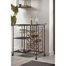 Sohomanje Deri Detaylı Servis Arabası Içki Standı - Soho 630