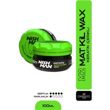 Nishman M2 Mat Görünümlü Kil Wax 100 ml Keratin İçerikli Sertlik ve Parlaklık Sağlayan Ürün