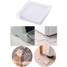 Plentiful 4 Adet Silikon Şeffaf Koltuk Mobilya Masa Beyaz Eşya Yazıcı Koruyucu Kaydırmaz Dayanıklı Pedler