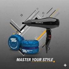 Nishman 01 Saç Şekillendirici Ultra Sert Parlak Wax 150 ml x 10 Adet/ + Fön Makinası Hediye