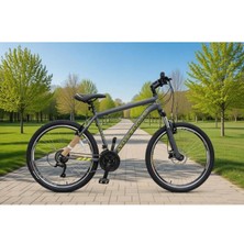 Salcano Lion 27,5 Md 21 Vites Mekanik Disk Fren Dağ Bisikleti (Koyu Gri / Sarı / Beyaz)