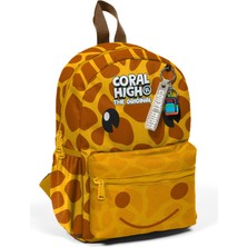 Coral High Minik Yuva Sırt Çantası Sarı Zürafa Desenli Iki Bölmeli 33262