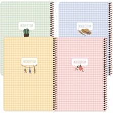 MarkEntegra 80 Yapraklı Çizgili Karton Kapak Spiral Defter - 16,5X22,5 cm