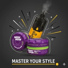 Nishman 04 Saç Şekillendiric Ultra Sert Parlak Wax 100 ml x 3 Adet/ + 400 ml Tuzsuz Şampuan Hediye