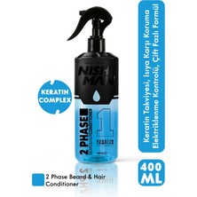 Nishman Keratin Özlü Fön Suyu 400 ml Isıya Karşı Koruma Sağlayan Özellikler ile Uyumlu