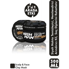 Nishman Volkanik Kil Detoks Maskesi 450 ml Yüz ve Saç Derisi Için Siyah Nokta ve Gözenek Karşıtı