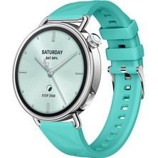 Sneezy Mi Watch S4 41MM Ile Uyumlu Prism Metal Tokalı Soft Yumuşak Silikon Kordon