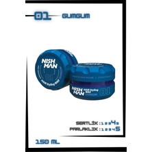 Nishman 01 Ultra Sert Parlak Saç Şekillendirici Wax 150 ml Gümüş Renkli Profesyonel Kullanım