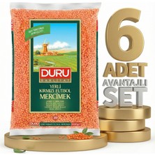 Duru Kırmızı Futbol Mercimek 6x1 kg