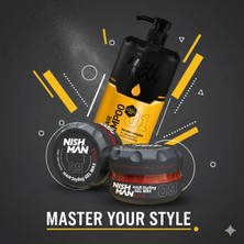 Nishman 09 Saç Şekillendiric Ultra Sert Parlak Wax 100 ml x 5 Adet/ + 1250 ml Tuzsuz Şampuan Hediye