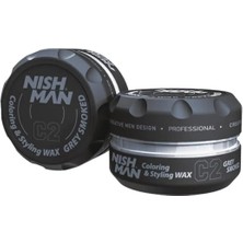 Nishman Gri Renk Saç Şekillendirici Wax - C2, 100ML - Güçlü Tutuş