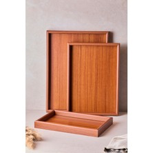 Şık Ahşap Tepsi Seti, 3'lü, 30X35X40 Cm, Modern ve Fonksiyonel Tasarım