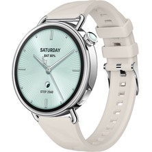 Sneezy Mi Watch S4 41MM Ile Uyumlu Prism Metal Tokalı Soft Yumuşak Silikon Kordon