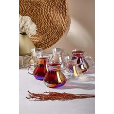 Şık 6'lı Borosilikat Cam Çay Bardağı Seti 200ML