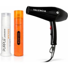 Valancia Valencıa Premium Saç Kurutma Makinası 2500 Watt Profesyonel+ Purple Mat Wax + Saç Spreyi