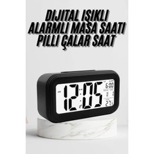 MiraLive Dijital Masa Saati Termometre Takvim LED Ekran Pilli Ev Ofis Masası