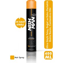 Nishman 05 Şekillendirici Sert Saç Spreyi / Topaklanma ve Rahatsız Edici Koku Karşıtı - 400 ml