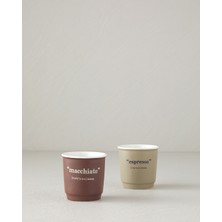 Iki Parça Yeşil Bone China Espresso Fincan Takımı, 90 Ml, Şık ve Zarif Tasarım