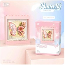 Vagonlıfe Loz 1960 Pembe Kelebek Çerçeve 822 Parça Block Oyuncak 6+