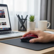 By Nevser® Kırmızı Renkli Baş Parmak Destekli Ergonomik Sessiz Kablosuz Mouse – USB Alıcılı, Ofis ve Oyun Için Konforlu Bilgisayar Faresi MS6300