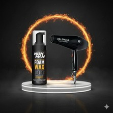 Nishman Saç Şekillendirici Köpük Wax 150 ml x 10 Adet Profesyonel Kullanım İçin Hediye Fön Makinası