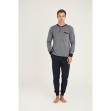 Kly Midi Yaka Pamuk Pijama Takımı 9261