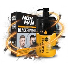Nishman Siyah Saç Şampuanı 200 ml Set x 3 Adet / + 1250 ml Tuzsuz Şampuan Hediye