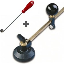 MiraLive Menfez Açma Seti - Cam Kesme Pergeli 40 cm + Küre Cam Tokmağı