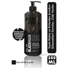 Nishman Karma, Yağlı ve Akneye Eğilimli Ciltler Için Siyah Nokta Arındırıcı Soyulabilir Yüz Maskesi 200 ml